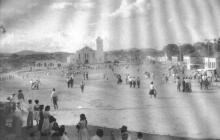 Inauguração da Igreja Matriz, com a torre, anos 40, 50.